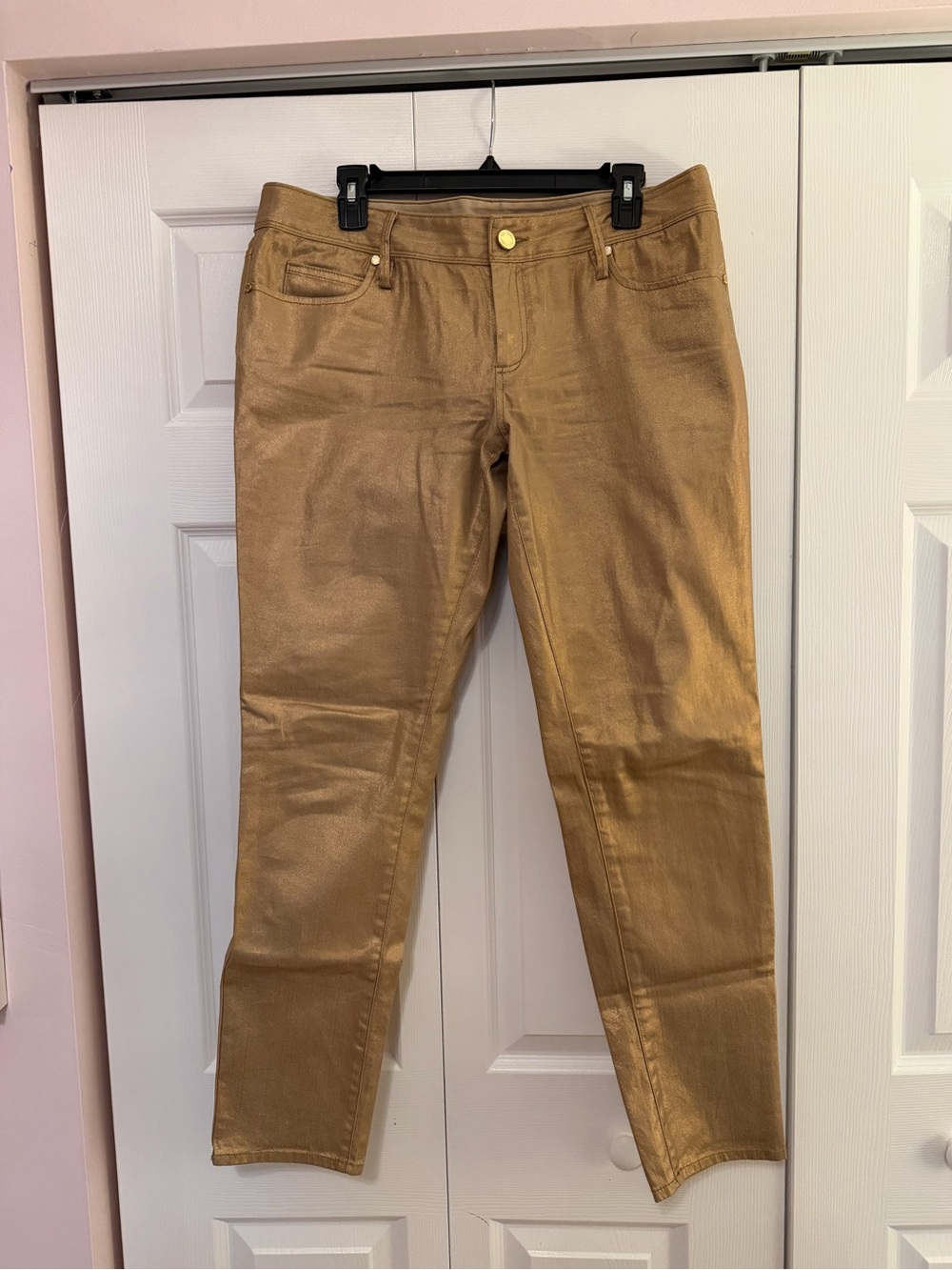 Lilly Pulitzer Gold Metallic Women's Straight Leg Pants
